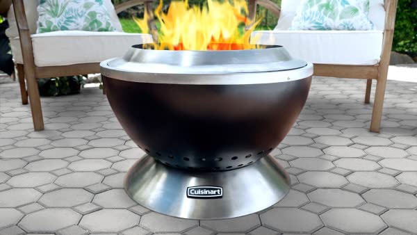 24” Cleanburn Smokeless Fire Pit with Removable Ash Pan, Portable Outdoor Wood Burning Fireplace, Smoke Free Stainless Steel Outdoor Heater, Enhanced Airflow & Easy Cleanup with Ash Pan