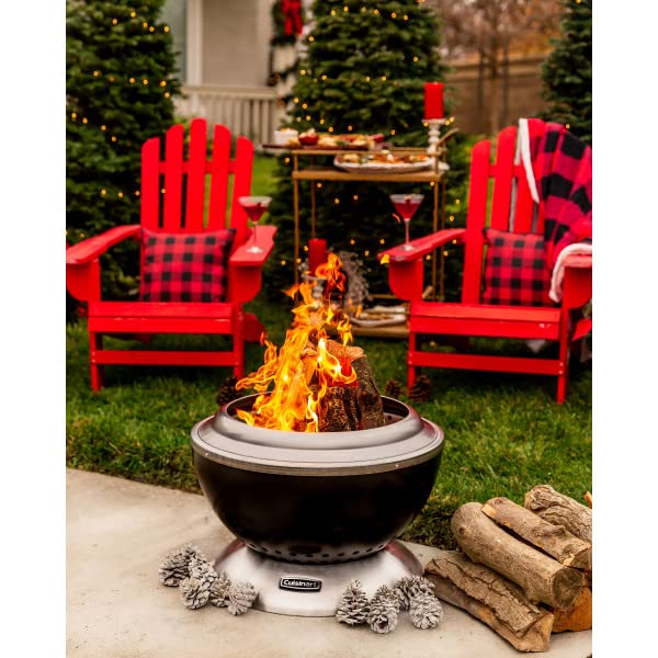 24” Cleanburn Smokeless Fire Pit with Removable Ash Pan, Portable Outdoor Wood Burning Fireplace, Smoke Free Stainless Steel Outdoor Heater, Enhanced Airflow & Easy Cleanup with Ash Pan