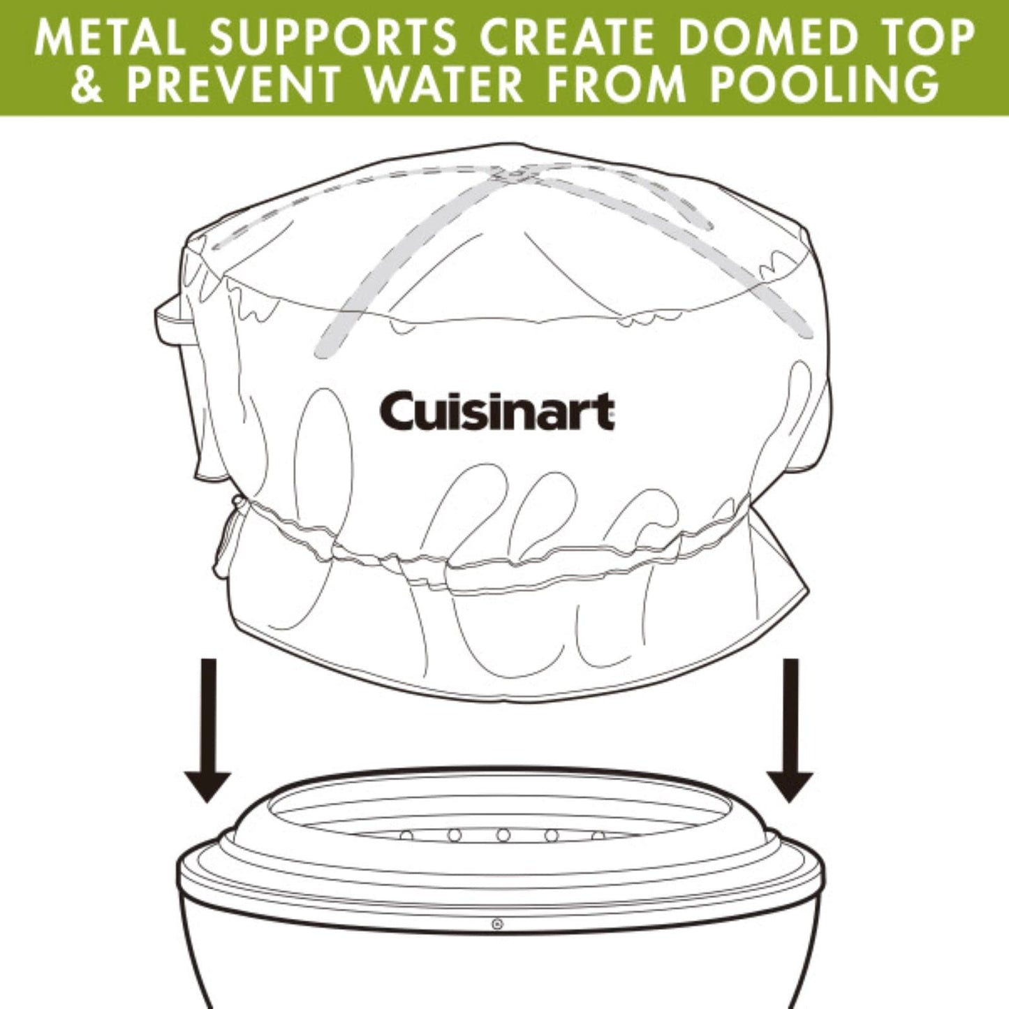 Cuisinart CHC-801 Cleanburn Fire Pit, Durable Rip-Resistant Polyester (Cover Fits COH-800)