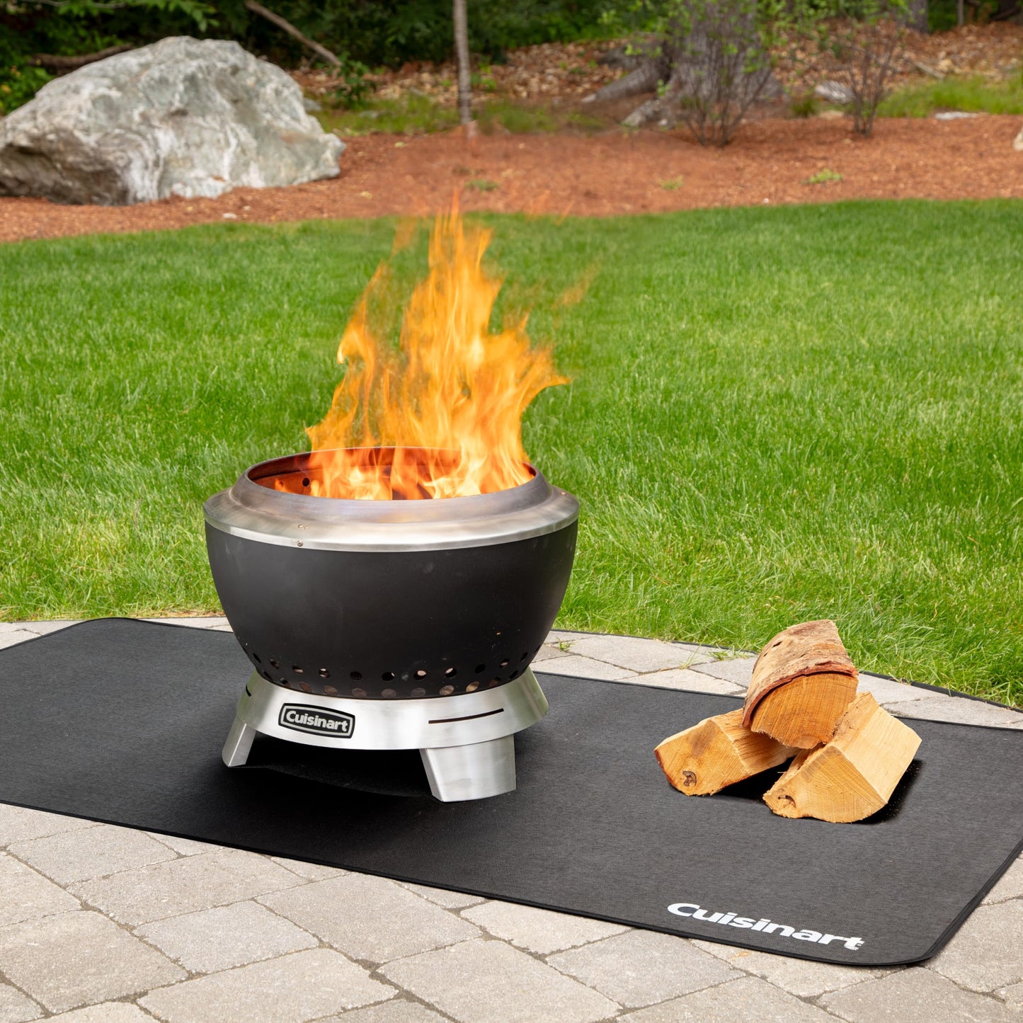 24” Cleanburn Smokeless Fire Pit with Removable Ash Pan, Portable Outdoor Wood Burning Fireplace, Smoke Free Stainless Steel Outdoor Heater, Enhanced Airflow & Easy Cleanup with Ash Pan