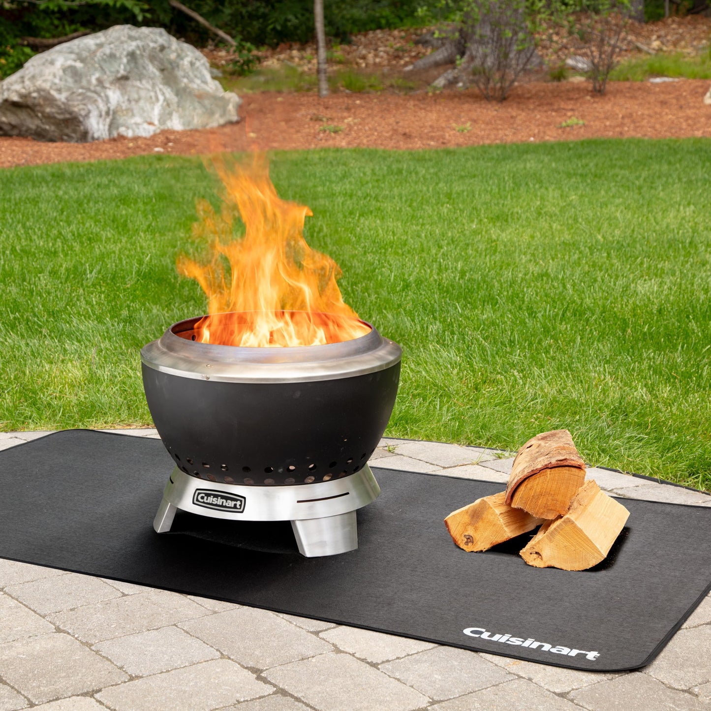 24” Cleanburn Smokeless Fire Pit with Removable Ash Pan, Portable Outdoor Wood Burning Fireplace, Smoke Free Stainless Steel Outdoor Heater, Enhanced Airflow & Easy Cleanup with Ash Pan