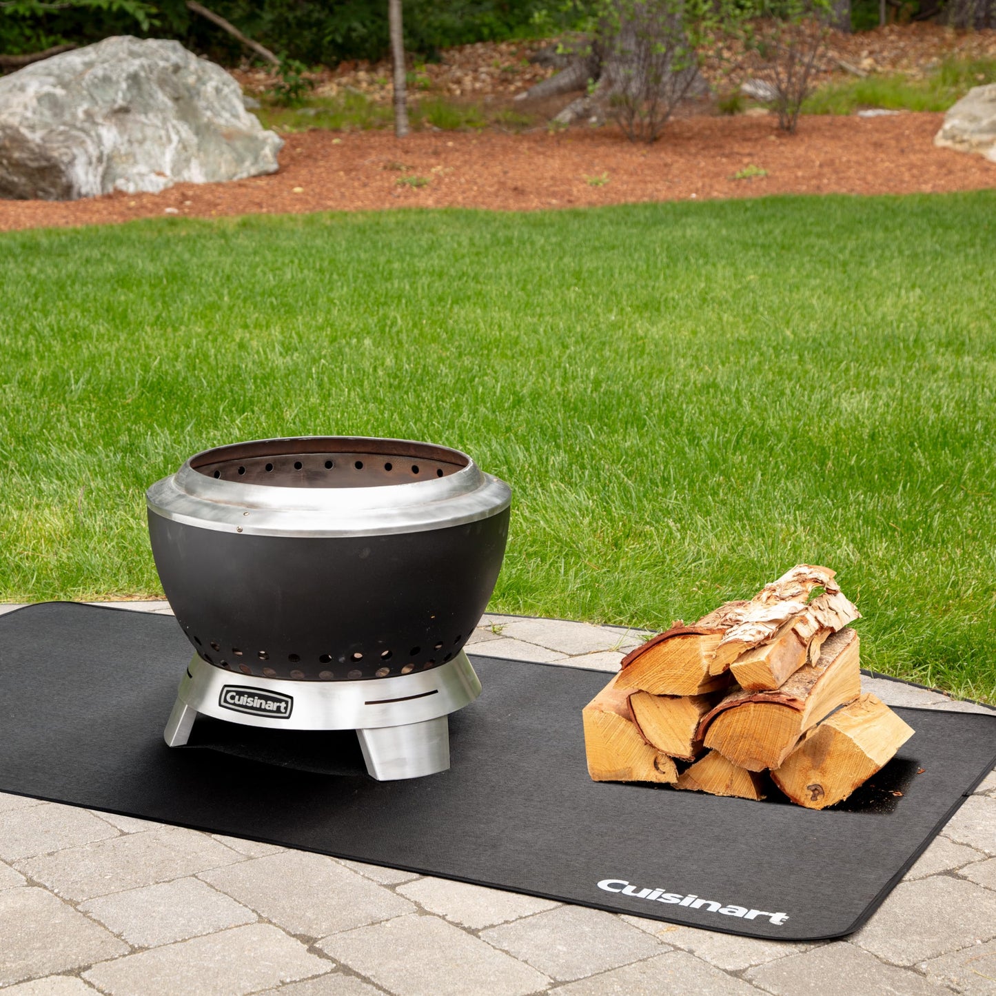 24” Cleanburn Smokeless Fire Pit with Removable Ash Pan, Portable Outdoor Wood Burning Fireplace, Smoke Free Stainless Steel Outdoor Heater, Enhanced Airflow & Easy Cleanup with Ash Pan